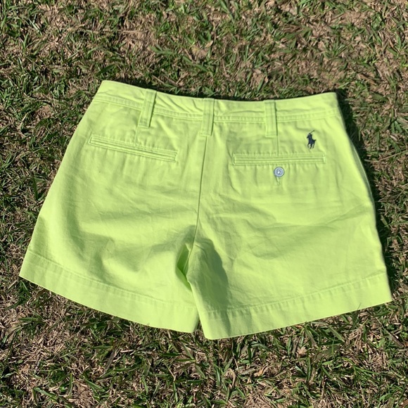 POLO Ralph Lauren Highlighter Green Shorts Size 2 - Picture 10 of 10